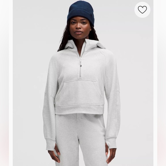lululemon athletica Sweaters - Lululemon Scuba Oversized Half-Zip Hoodie - Heather Grey M/L